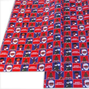 Single Roll – Red and Blue Melanin Moments Holiday Design