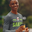 The Melanin Santa Black Long Sleeve Sweatshirt