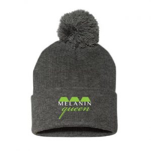 Ladies Melanin Queen Beanie with Pom