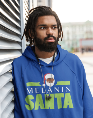 The Melanin Santa Black Sweatshirt Hoody